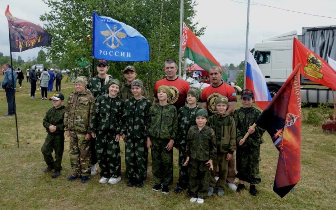 Показательные выступления юных Русичей на мотокроссе в п. Ивот. 10.06.2023 г.